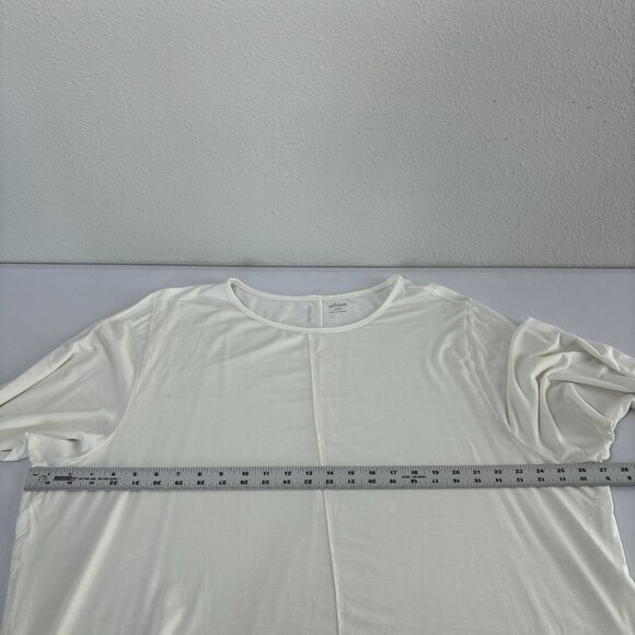 Allbirds Natural Flow Studio Shirt Womens XXXL White Long Sleeve Tee Wool Tencel - Picture 9 of 11